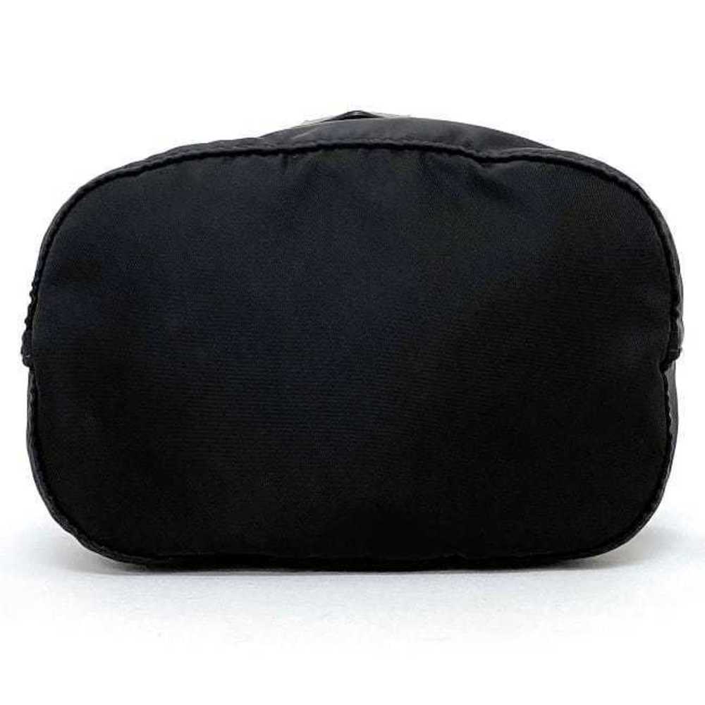 Prada Nylon Leather Black Pouch Drawstring - image 6